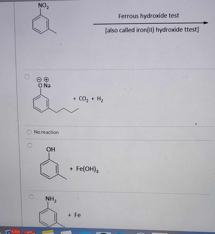 Solved Ferrous hydroxide test (also called iron(II)