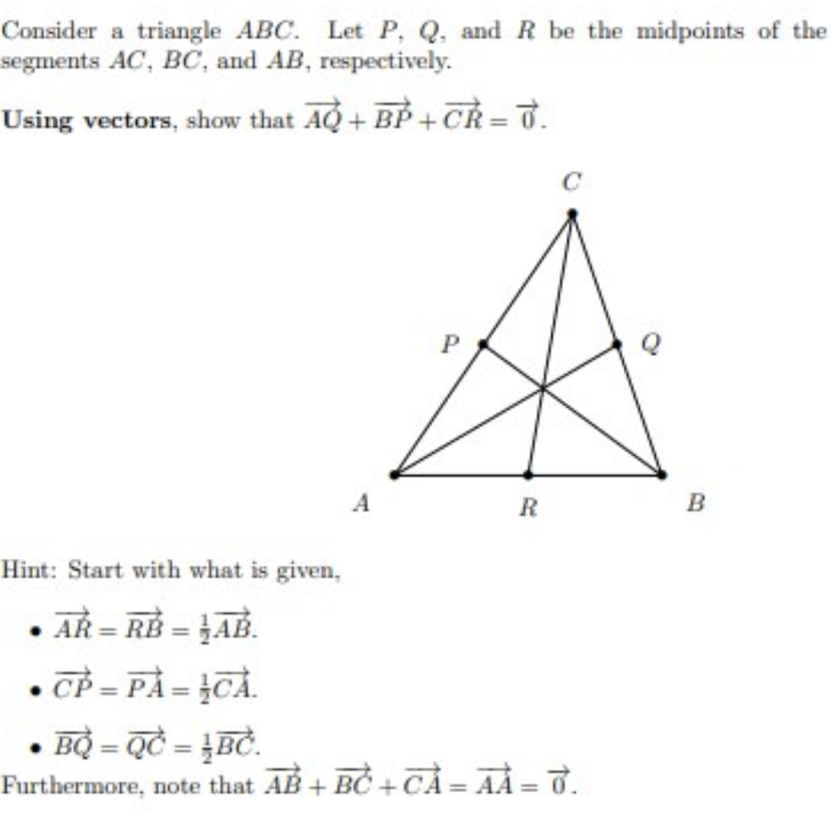 Solved Consider A Triangle Abc Let P Q And R Be The Chegg Com