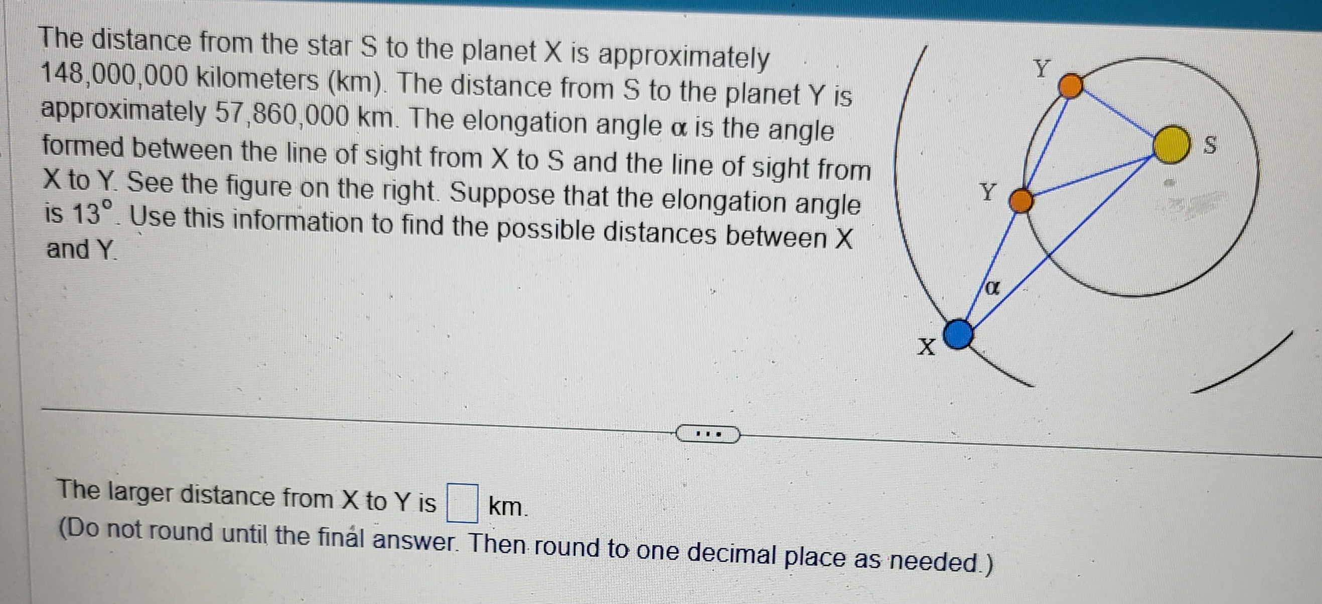 Solved The distance from the star \\( \\mathrm{S} \\) to the | Chegg.com