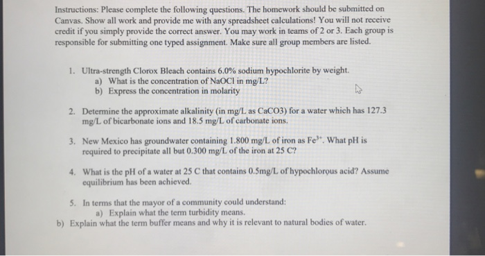 Solved Instructions: Please complete the following | Chegg.com