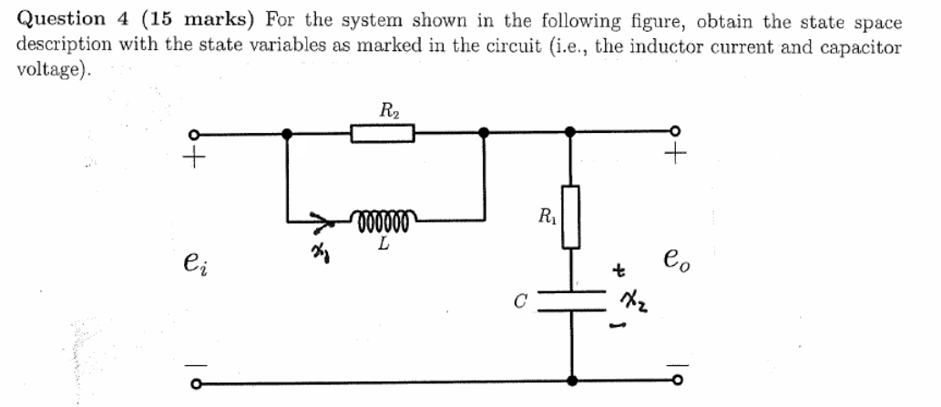 Solved Question 4 (15 marks) For the system shown in the | Chegg.com