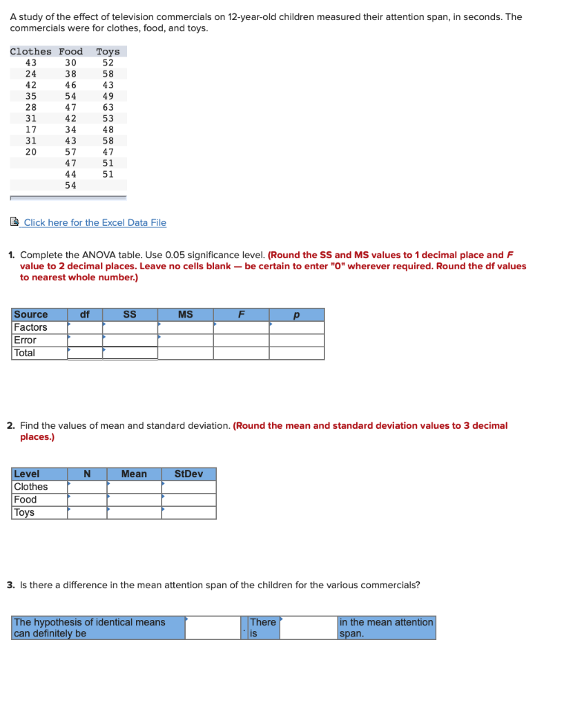 Solved A study of the effect of television commercials on