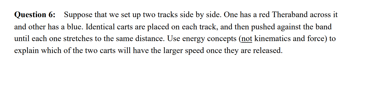 The Two Track Problem Solved Question 6: Suppose that we set up two tracks side by | Chegg.com