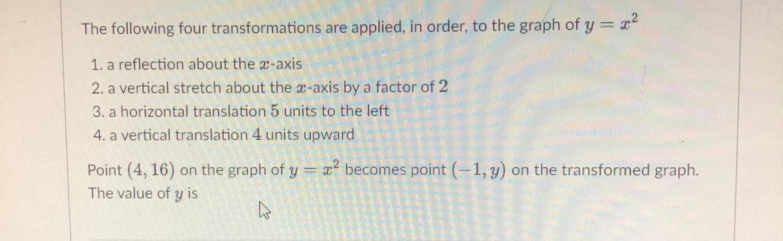Solved The following four transformations are applied, in | Chegg.com