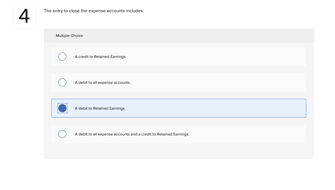 Solved The entry to close the expense accounts includes: 4 | Chegg.com - The Entry To Close The Expense Accounts Includes