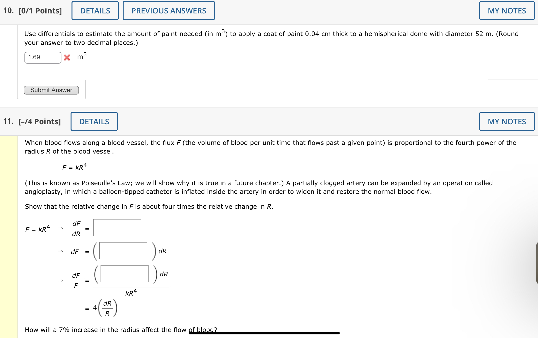 Solved Use differentials to estimate the amount of paint