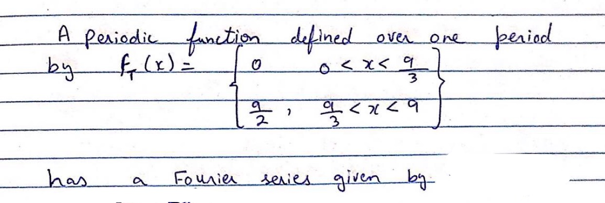 Solved A periodic function defined defined over one over one | Chegg.com