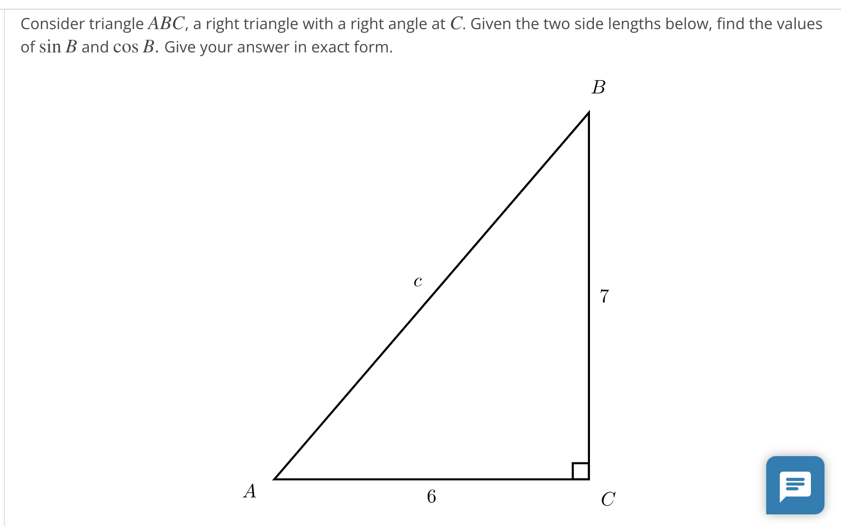 Solved Consider triangle ABC a right triangle with a right