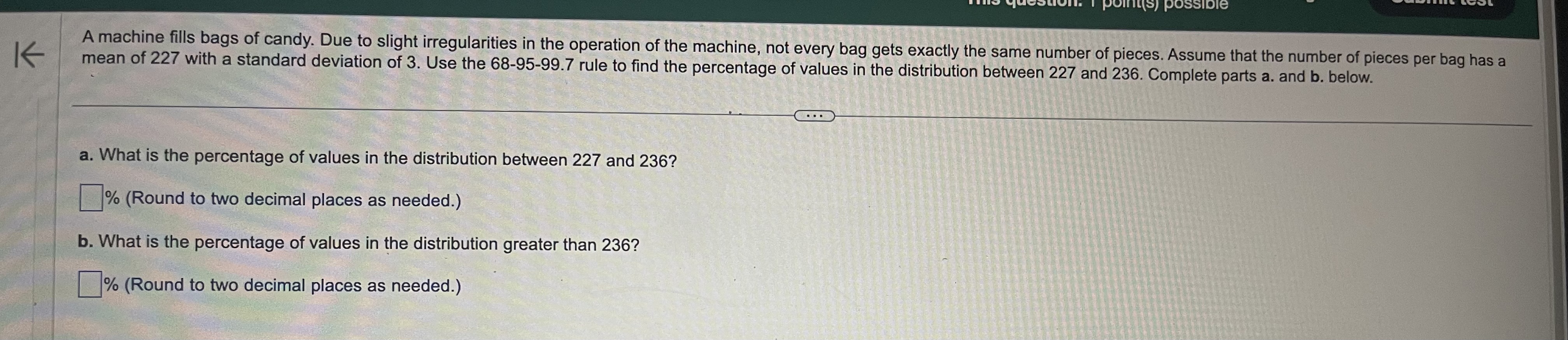 Solved a. What is the percentage of values in the | Chegg.com