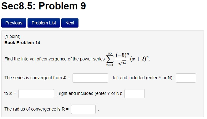 Solved Sec8 5 Problem 9 Previous Problem List Next 1 Po Chegg Com