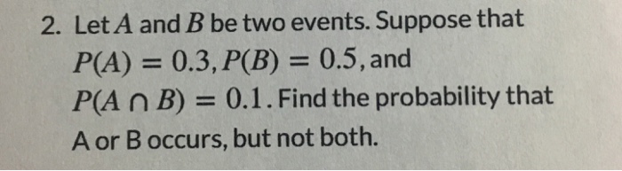 Solved Let A And B Be Two Events. Suppose That P(A) = 0.3, | Chegg.com