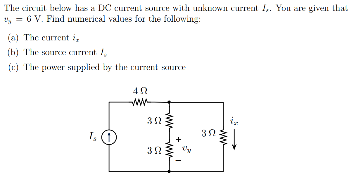 Solved The circuit below has a DC current source with | Chegg.com