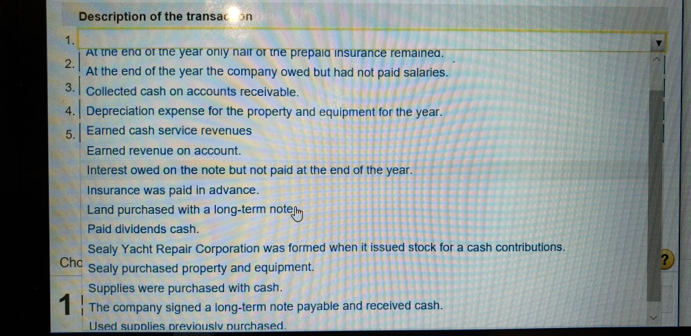 Solved: ACCOUNTING EQUATION WORKSHEET :- CHOOSE 5 CORRECT | Chegg.com