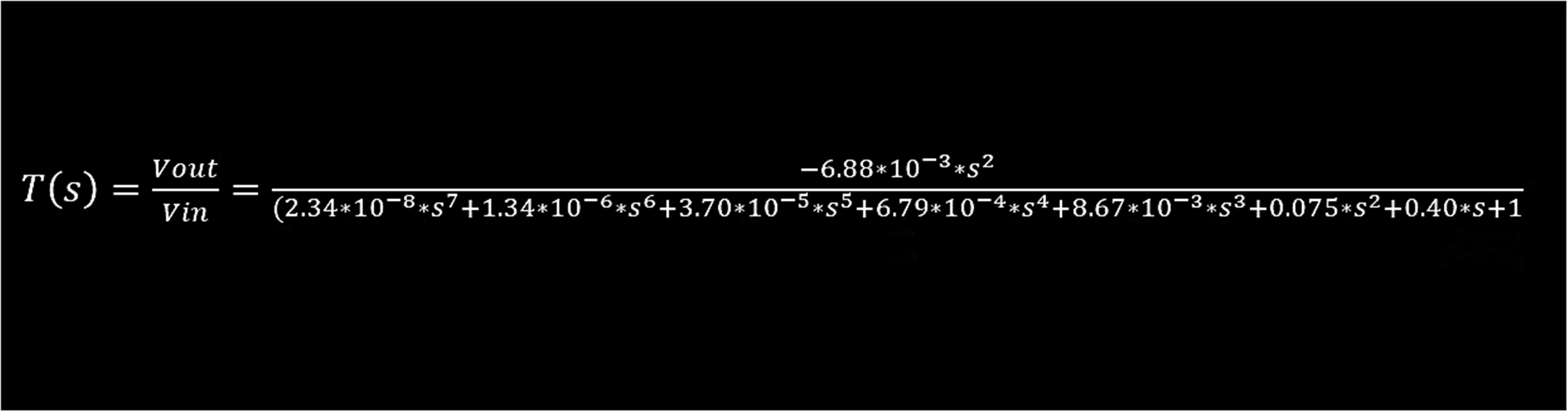 Solved The 7th degree bandpass filter transfer function,