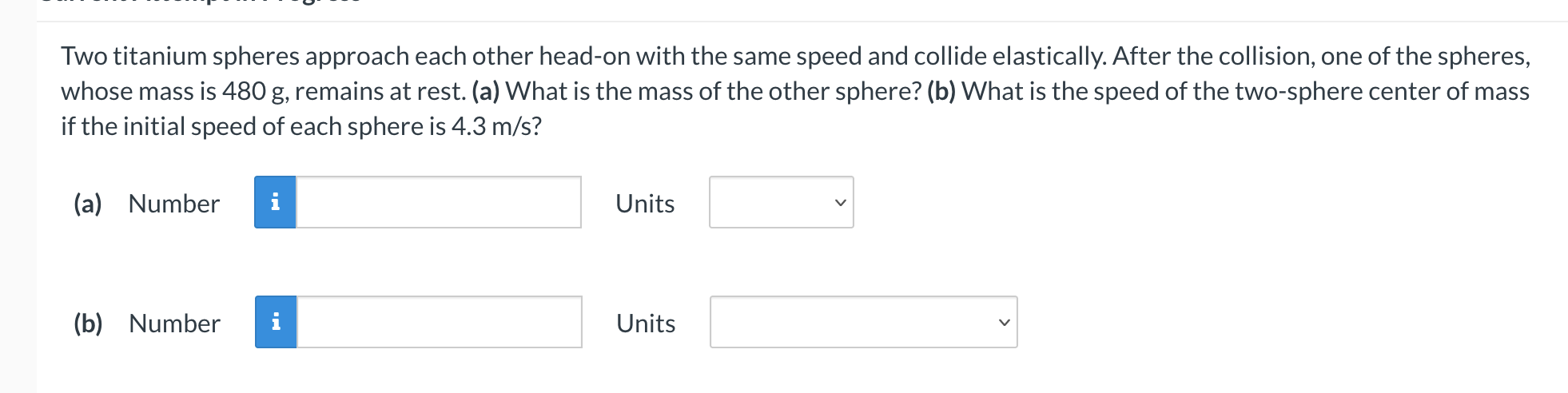 Solved Two Titanium Spheres Approach Each Other Head-on With | Chegg.com