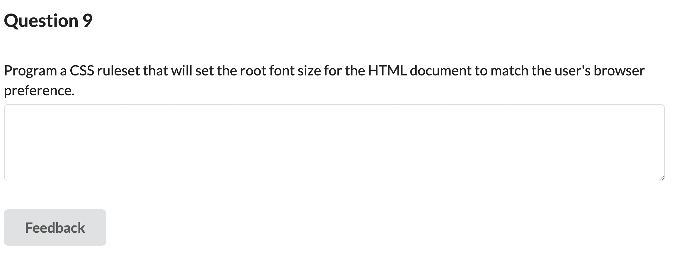 Solved Question 2 Program a CSS media query that is | Chegg.com