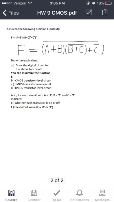 Solved Given the following function F(output): F = | Chegg.com