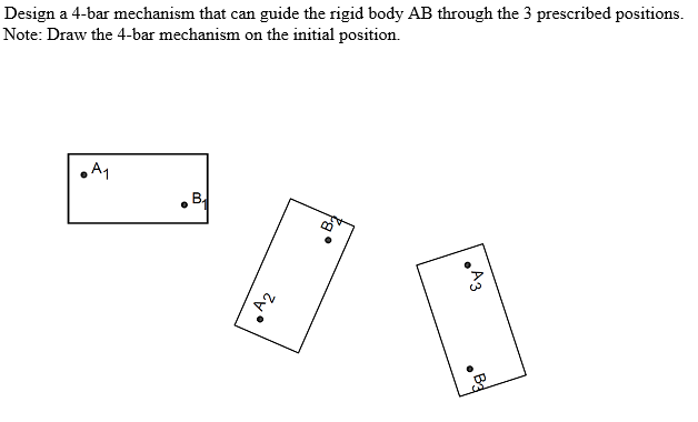 Solved Design a 4-bar mechanism that can guide the rigid | Chegg.com