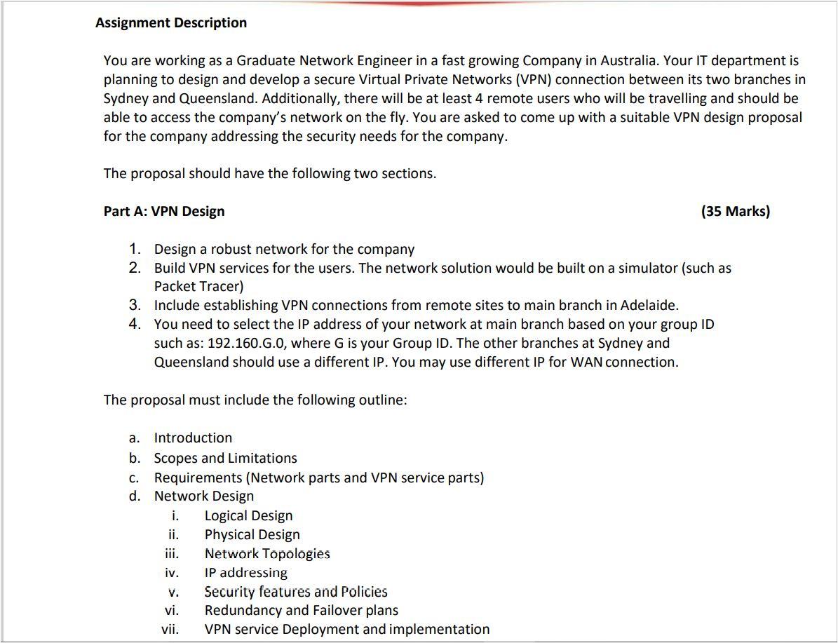 Solved Assignment Description You are working as a Graduate | Chegg.com