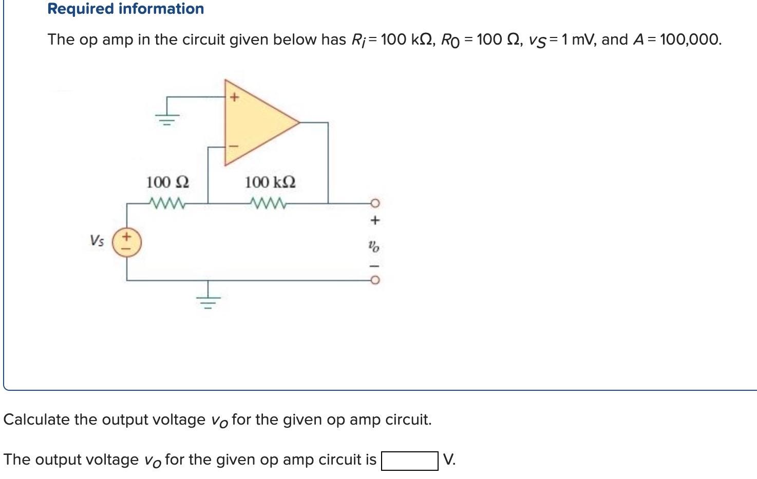 Solved The op amp in the circuit given below has | Chegg.com