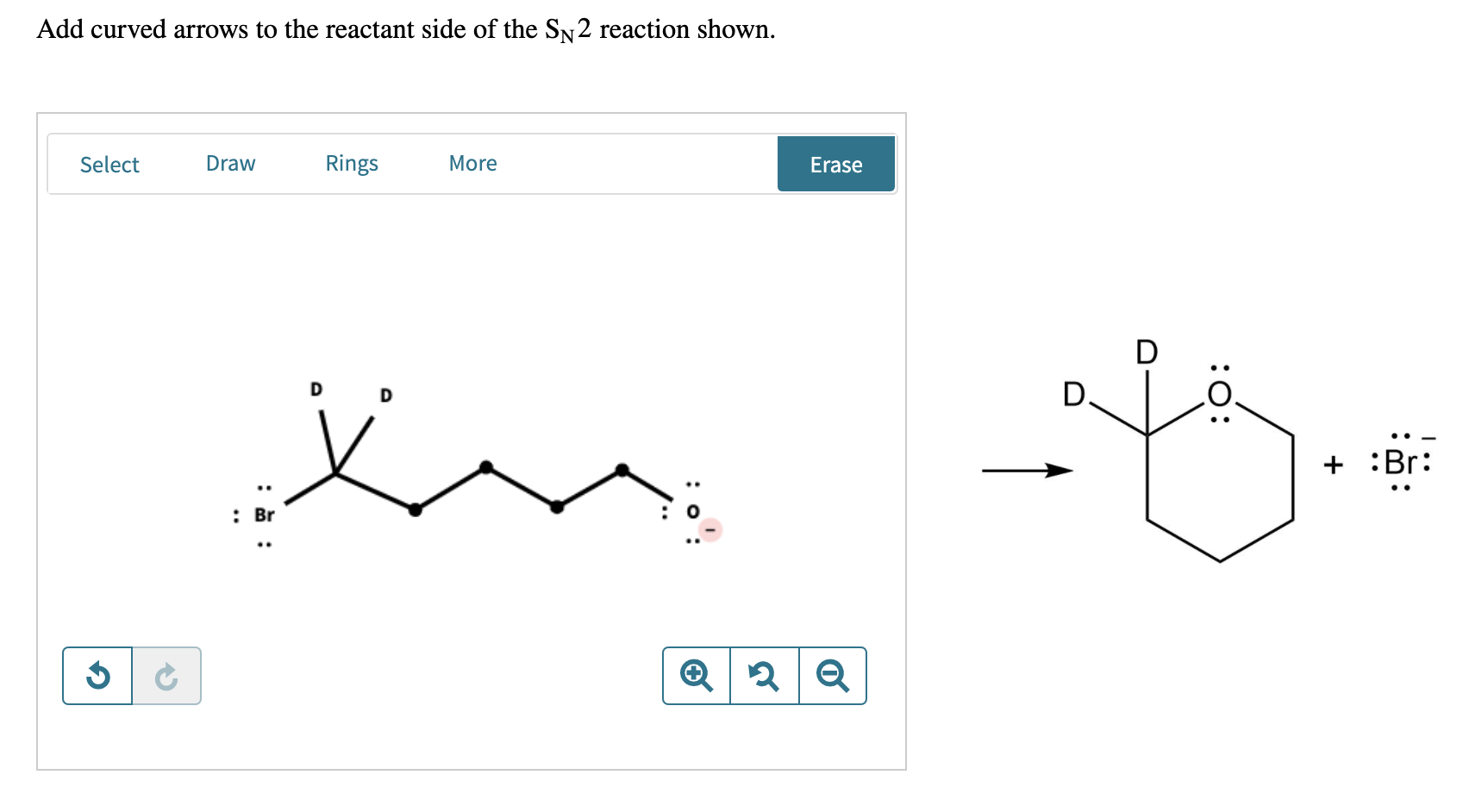 Add Curved Arrows To The Reactant Side Of The Sn2 Chegg 