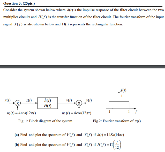 Solved Question 3: (25pts.) Consider the system shown below | Chegg.com