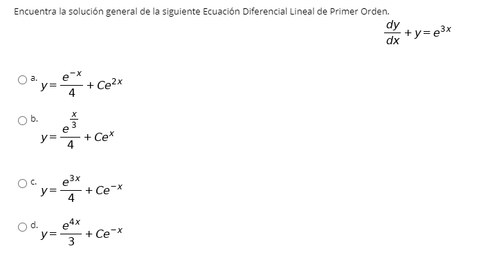 Solved Encuentra La Solución General De La Siguiente | Chegg.com