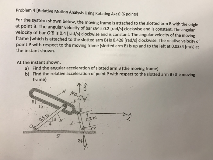 Solved For the system shown below, the moving frame is | Chegg.com