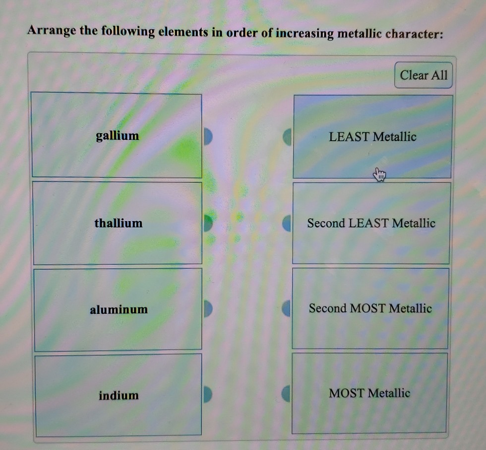 Solved Arrange the following elements in order of increasing