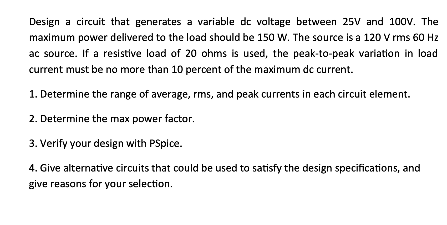 Solved Design a circuit that generates a variable de voltage | Chegg.com