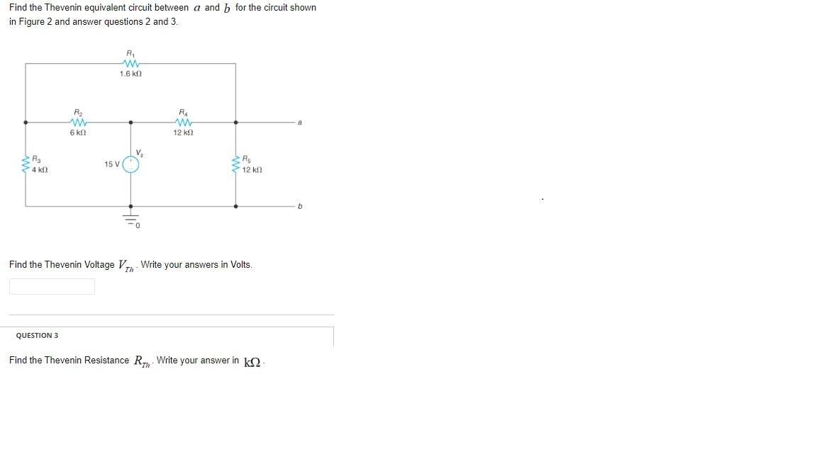 Solved Find the Thevenin equivalent circuit between a and b | Chegg.com