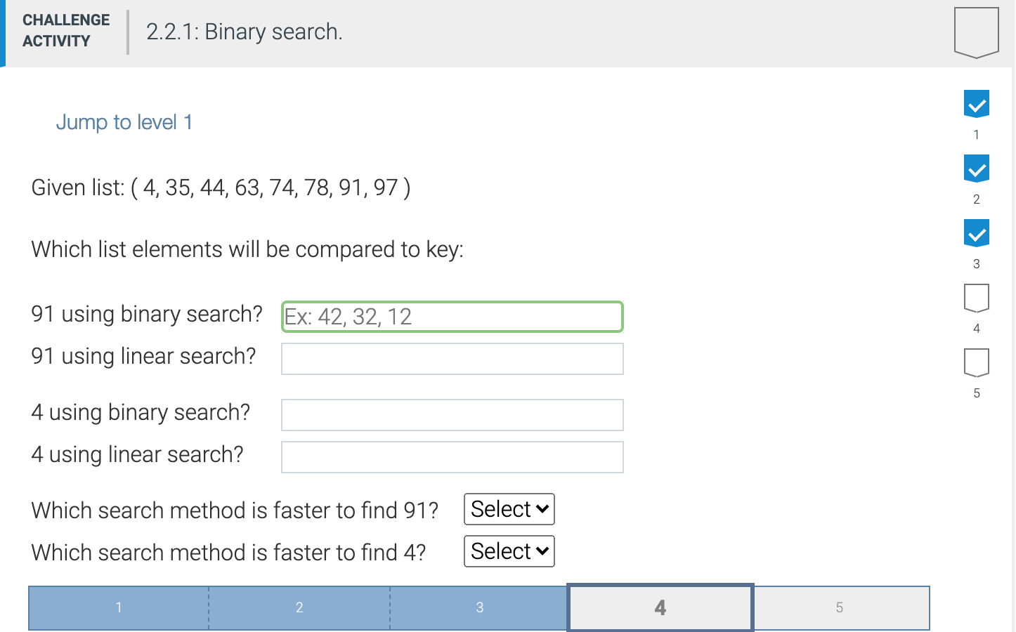 Solved CHALLENGE ACTIVITY 2.2.1: Binary search. Jump to | Chegg.com