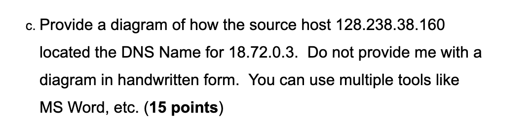 Solved c. Provide a diagram of how the source host | Chegg.com