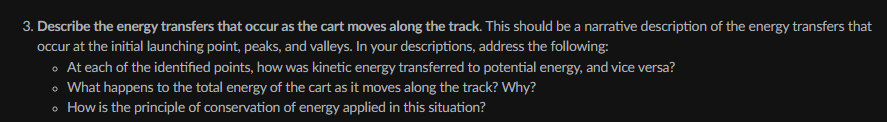 Solved 3. Describe the energy transfers that occur as the | Chegg.com