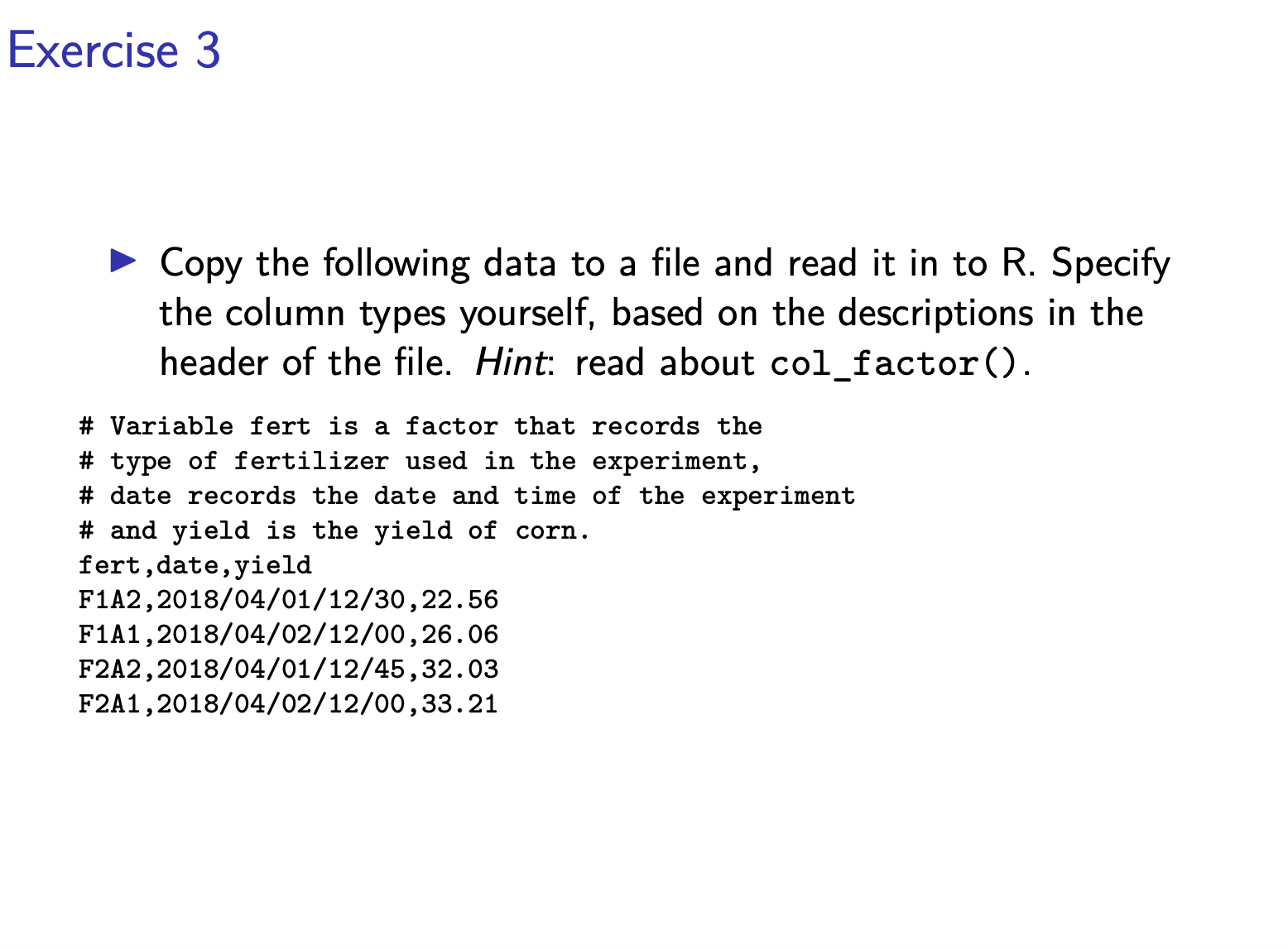 Solved - Copy the following data to a file and read it in to | Chegg.com
