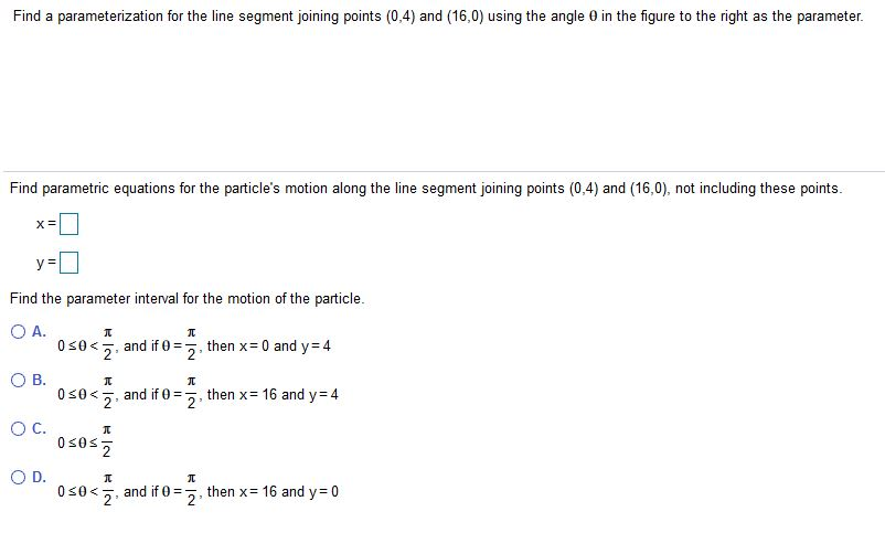 Solved Find a parameterization for the line segment joining | Chegg.com