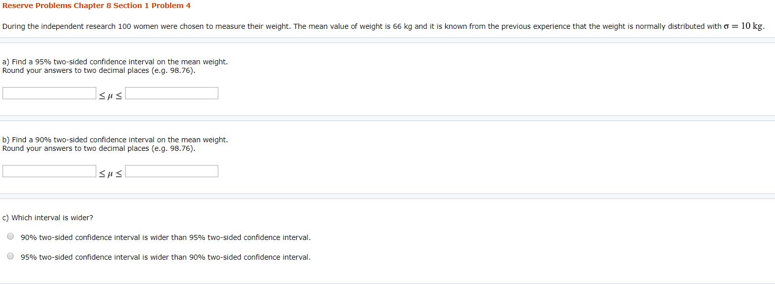 Solved Reserve Problems Chapter 8 Section 1 Problem 4 During