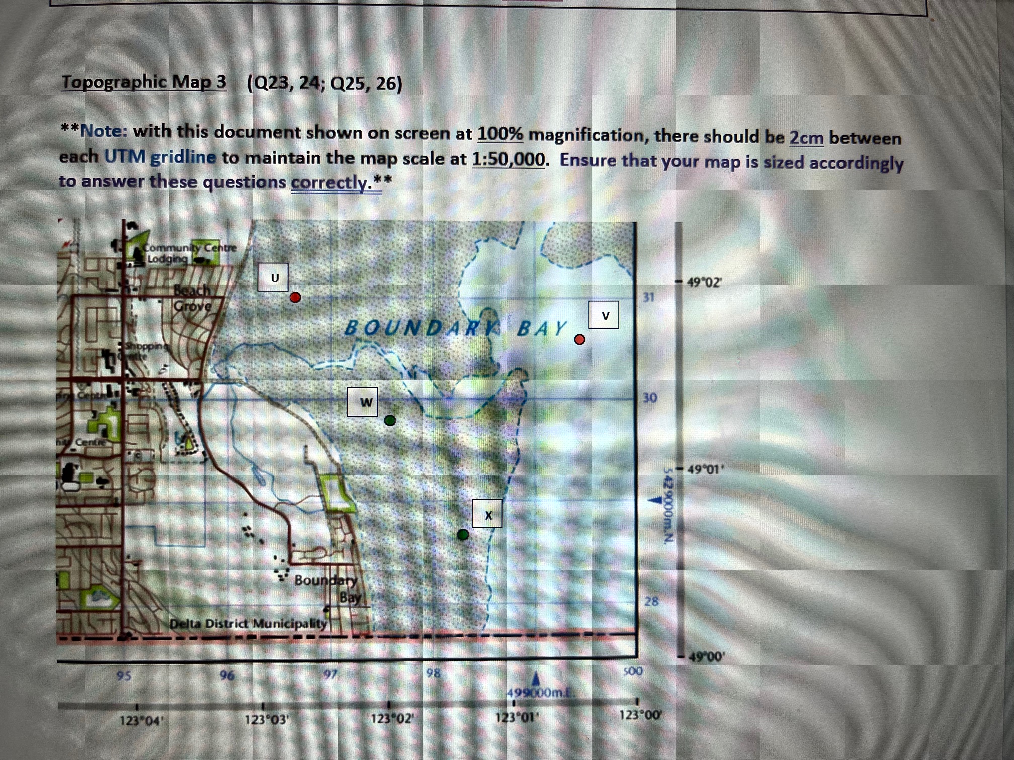 Solved Topographic Map 3 Q23 24 Q25 26 Note With Chegg Com   Php5mP9B7