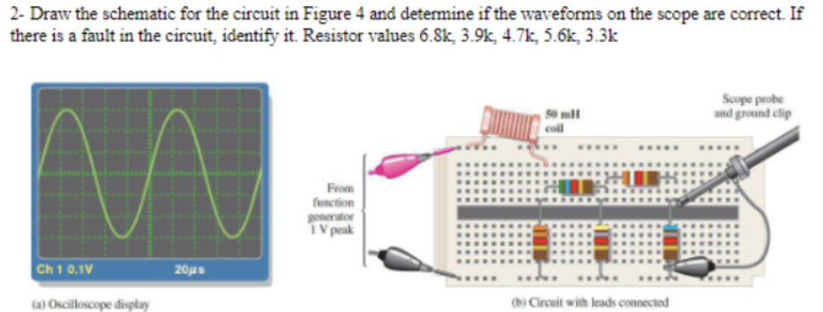 Solved 2- Draw the schematic for the circuit in Figure 4 and | Chegg.com