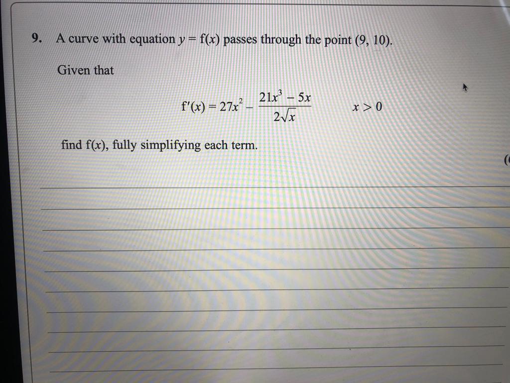 solved-9-a-curve-with-equation-y-f-x-passes-through-the-chegg