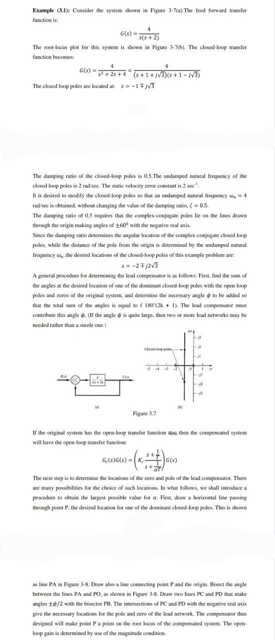Solved Example (3.1): Consider the system shown in Figure | Chegg.com