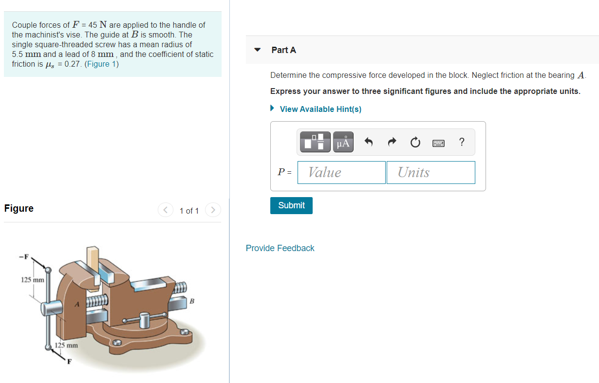 Couple Forces Of F = 45 N Are Applied To The Handle | Chegg.com