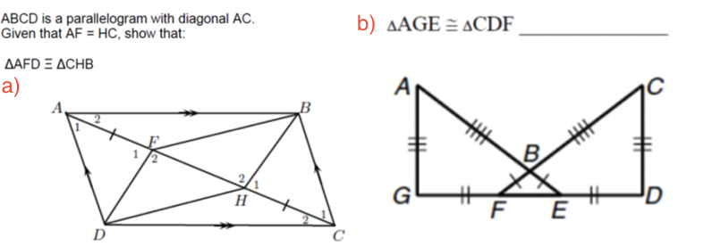 Solved ABCD is a parallelogram with diagonal AC. b) | Chegg.com