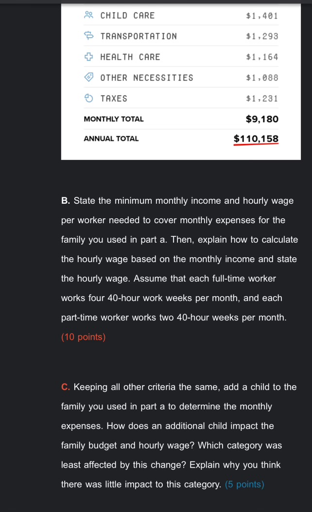 Solved a search for a family budget estimator and chegg