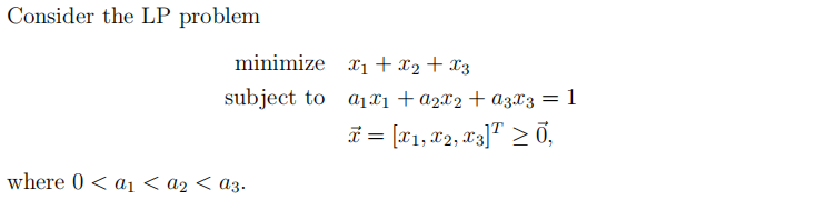 Solved Consider the LP problem minimize x1 + x2 + 13 subject | Chegg.com