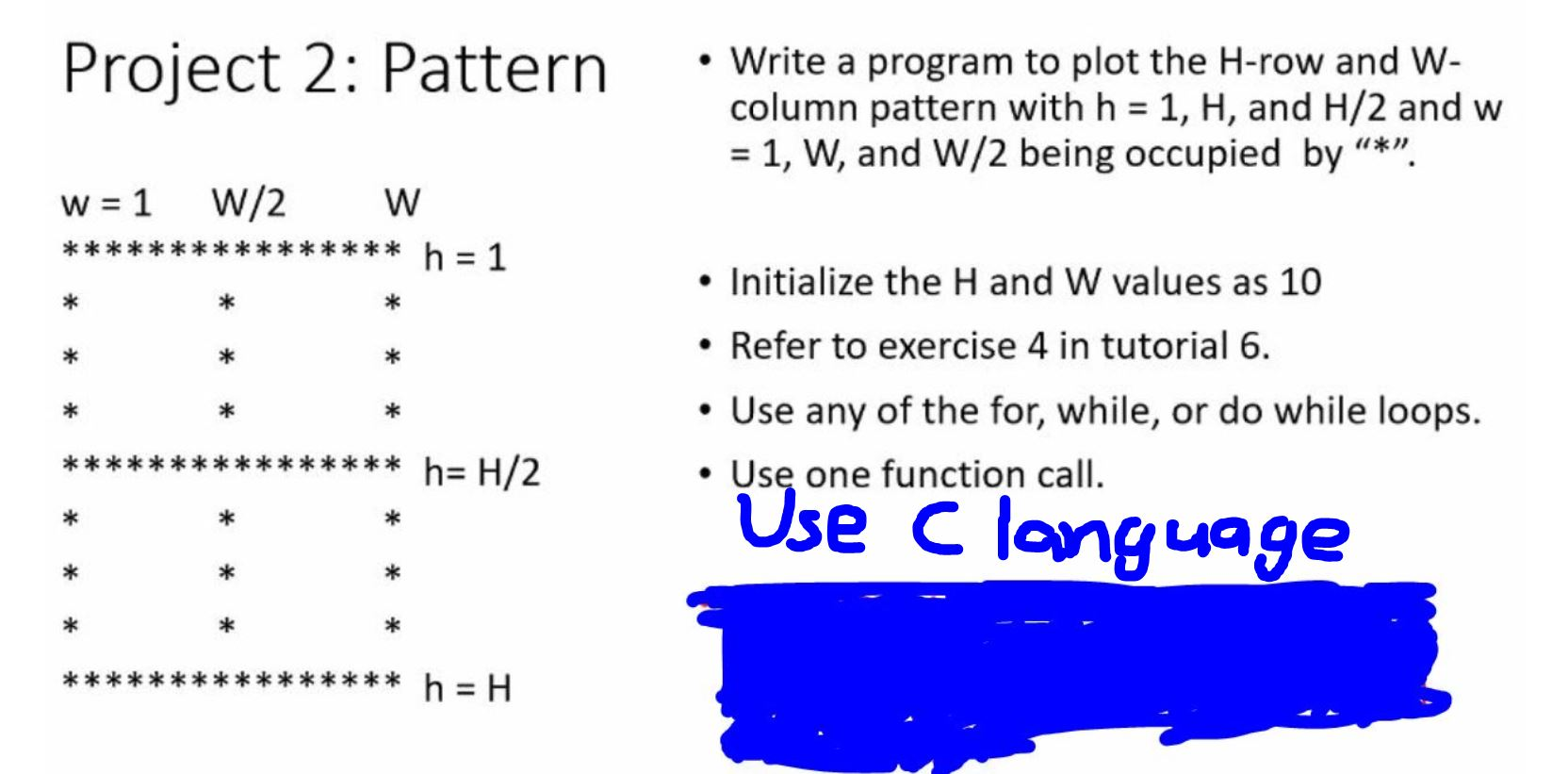 Solved Project 2: Pattern • Write a program to plot the | Chegg.com