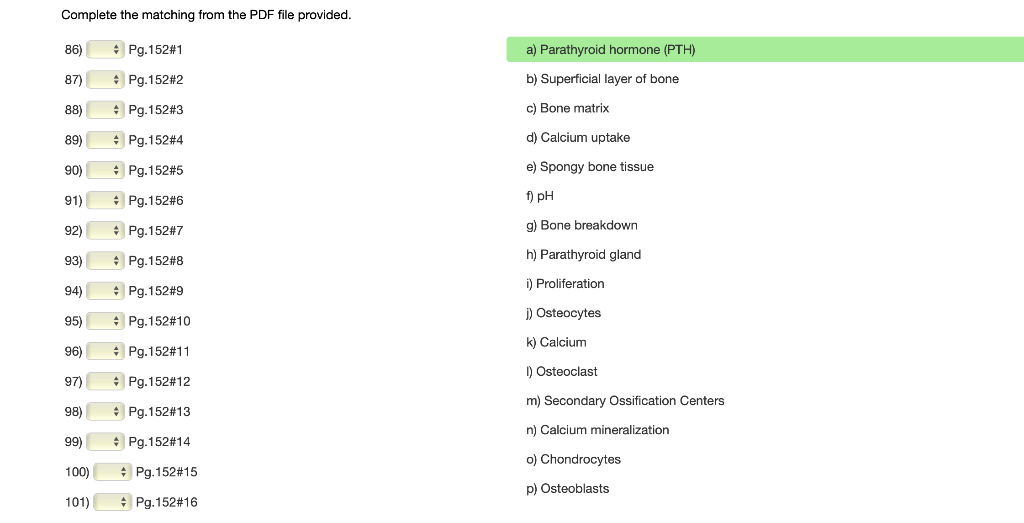 as you can see, the word bank for numbers 1-16 | Chegg.com