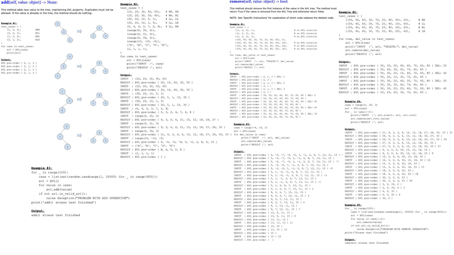 Solved Implement the add() and remove() methods for an AVL | Chegg.com