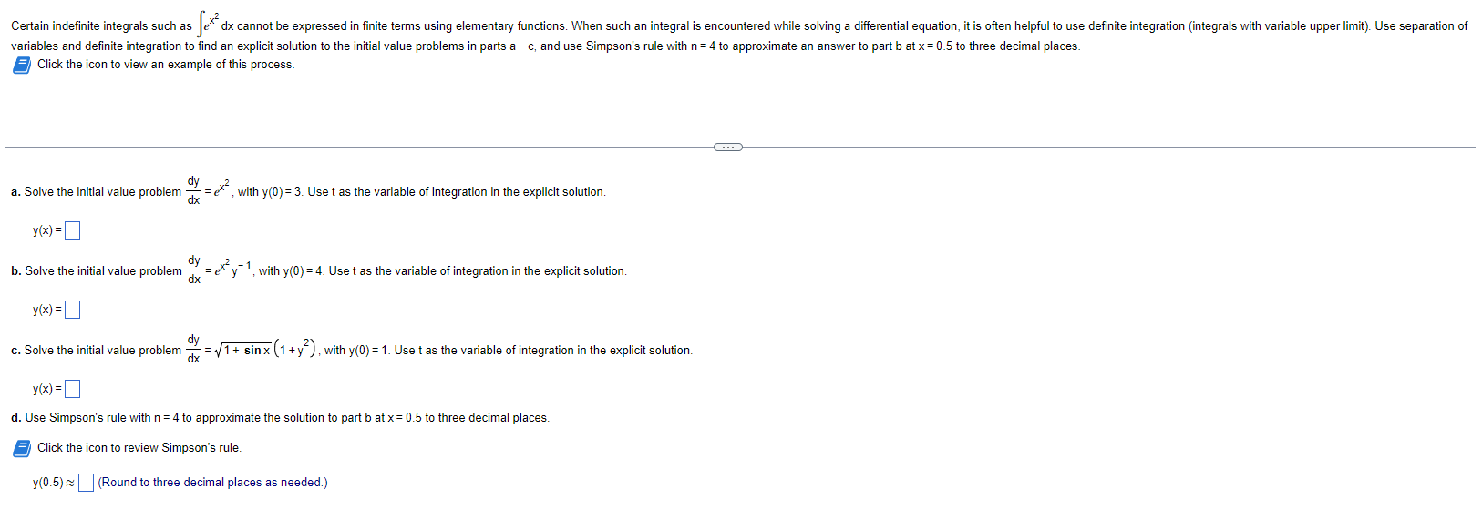 Solved variables and definite integration to find an | Chegg.com