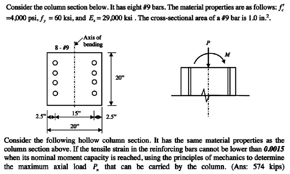 Solved Consider the column section below. It has eight #9 | Chegg.com